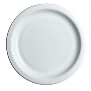 White Paper Plates and Bowls